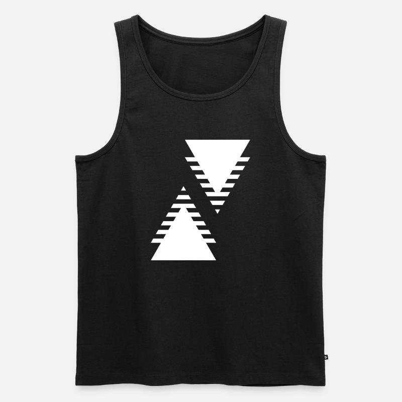 Conception des triangles géométriques - Débardeur bio Premium Homme - noir