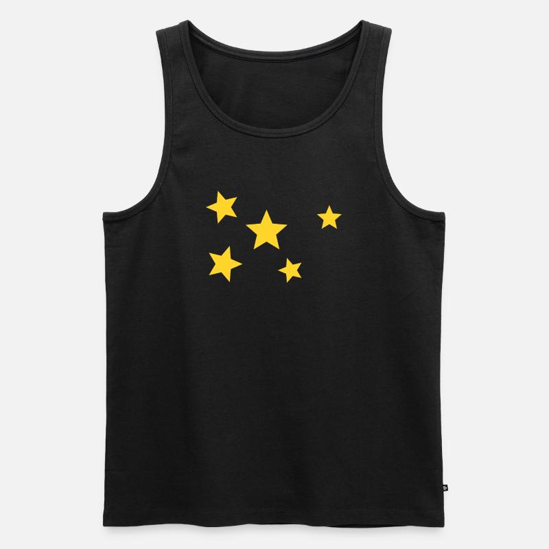 Sterne - Männer Premium Bio Tank Top - Schwarz