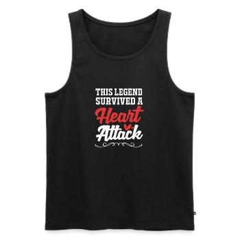 Herzinfarkt Legende - Männer Premium Bio Tank Top - Schwarz - Vorne - Michal (187cm)