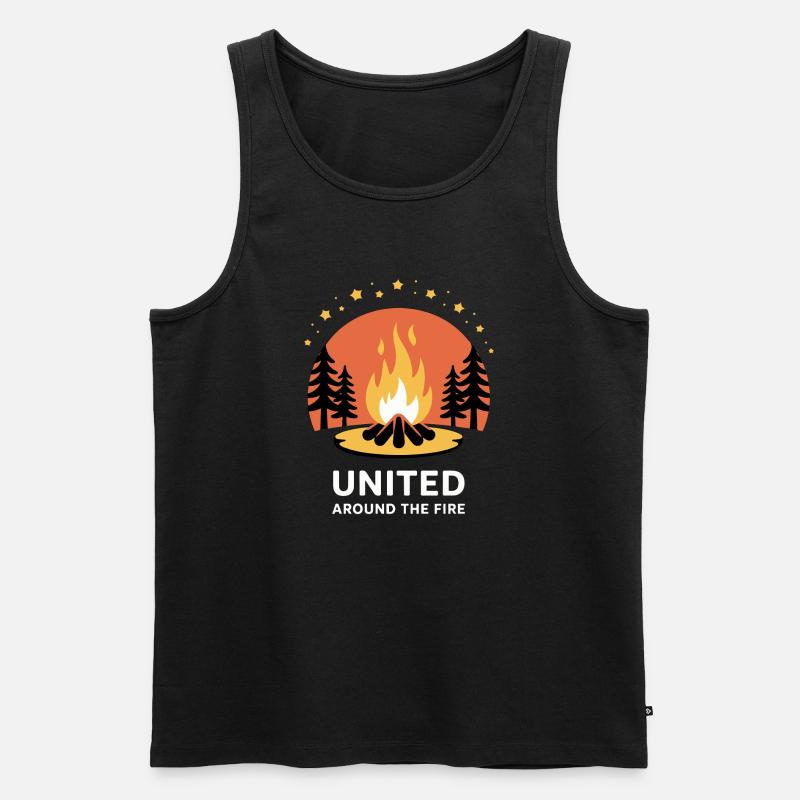 Campfire Unity Circle - Men's Premium Organic Tank Top - black