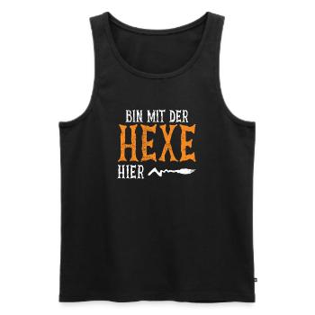 Ich Bin Mit Der Hexe Hier - Männer Premium Bio Tank Top - Schwarz - Vorne - AI Model Male 178 light (178cm)