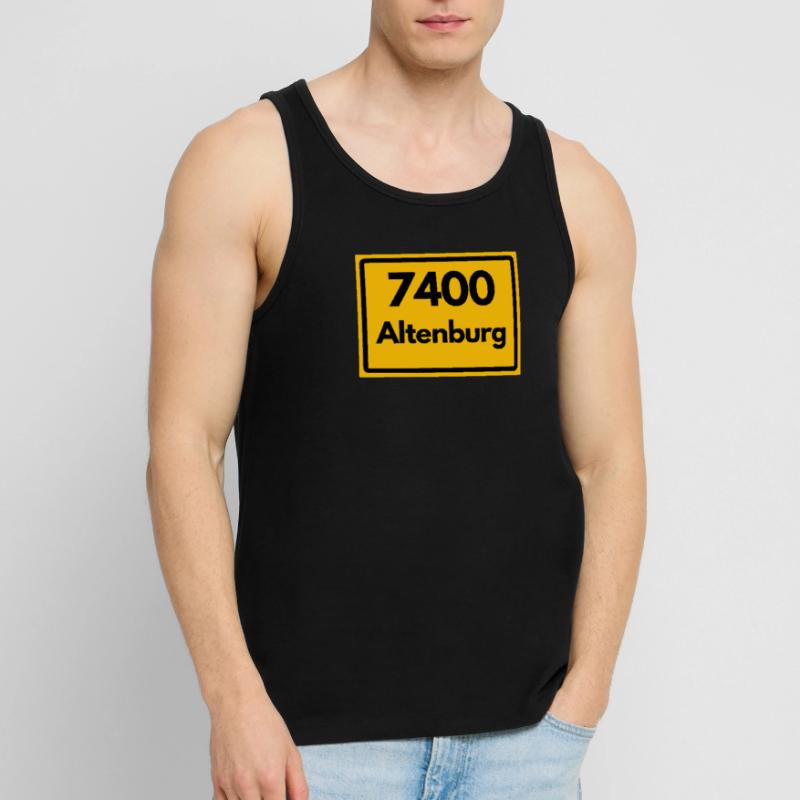 OLD POSTCODE POSTCODE RETRO 7400 ALTENBURG Men's Premium Organic Tank Top