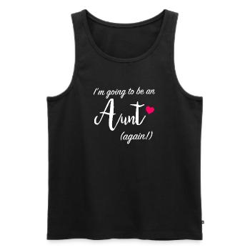 Aunt Again Ankündigungsabschlag - Männer Premium Bio Tank Top - Schwarz - Vorne - Michal (187cm)