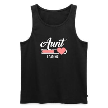 Aunt Loading Heart Graphic - Men's Premium Organic Tank Top - black - Front - AI Model Male 178 light (178cm)