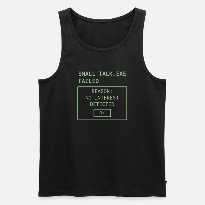 KLEINE TALK.EXE SCHEITERTE - Männer Premium Bio Tank Top - Schwarz