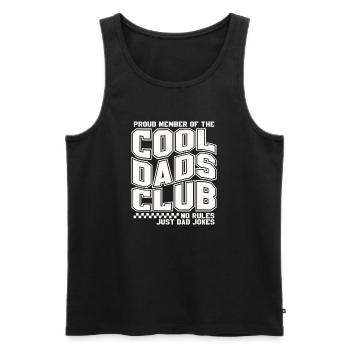 Club des papas cool - Cadeau de la fête des pères des papas - Débardeur bio Premium Homme - noir - Devant - Michal (187cm)