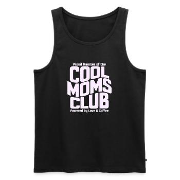 Club des mamans cool - Cadeau de maman pour la fête des mères - Débardeur bio Premium Homme - noir - Devant - AI Model Male 178 light (178cm)
