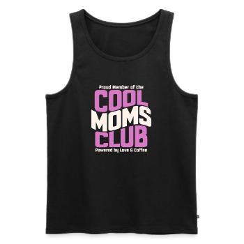 Cadeau des mamans pour la fête des mères - Club des mamans cool - Débardeur bio Premium Homme - noir - Devant - AI Model Male 178 light (178cm)