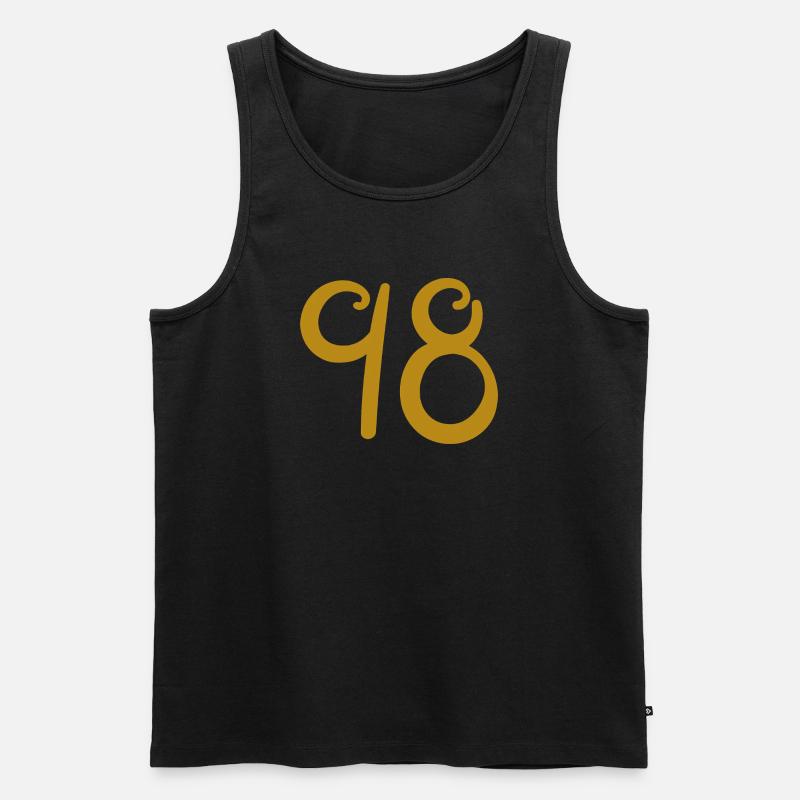 98 - Männer Premium Bio Tank Top - Schwarz