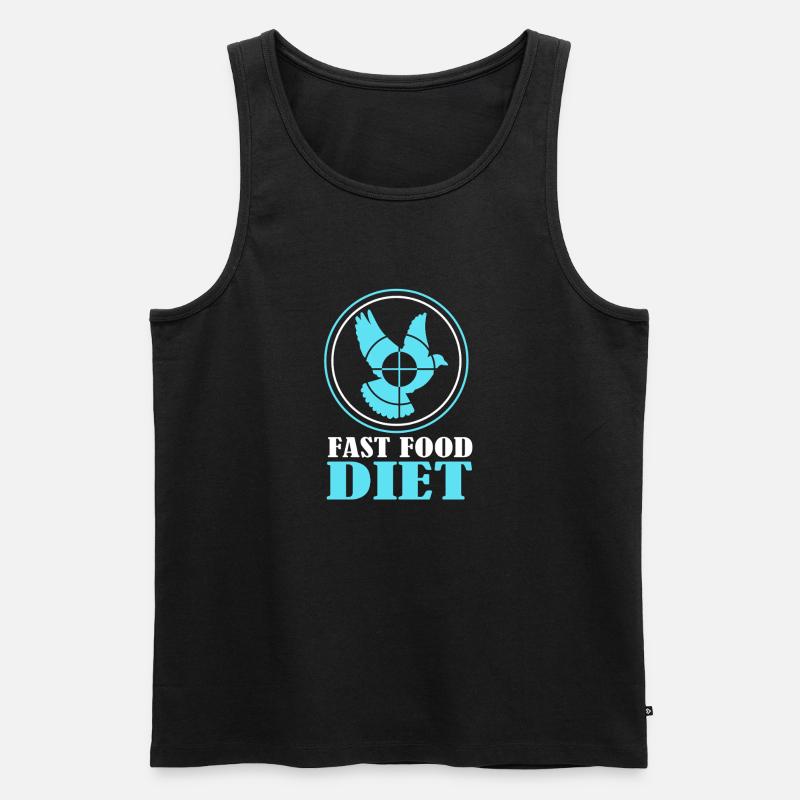 Taube Taubenjagd Jagd Jäger - Männer Premium Bio Tank Top - Schwarz