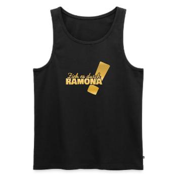 Durchhalten Ramona - Männer Premium Bio Tank Top - Schwarz - Vorne - Michal (187cm)