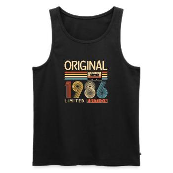 40 years, 40th anniversary - Men's Premium Organic Tank Top - black - Front - Michal (187cm)