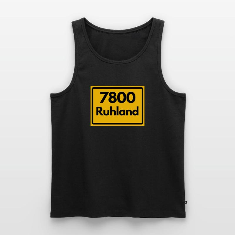 OLD POSTCODE POSTCODE, BRANDENBURG 7800 RUHLAND Men's Premium Organic Tank Top