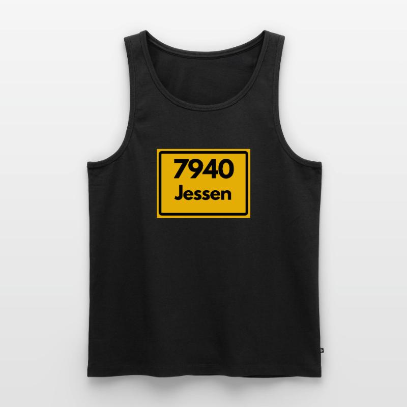 OLD POSTCODE ZIP CODE, SAXONY-ANHALT 7940 JESSEN Men's Premium Organic Tank Top