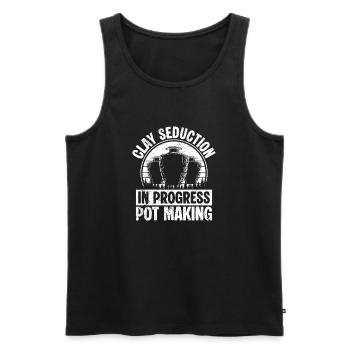 Pottery Artists Clay Seduction Pottery - Men's Premium Organic Tank Top - black - Front - AI Model Male 178 light (178cm)