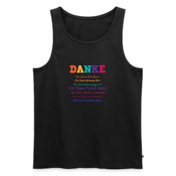 Besten Freund Kollegen Spruch Dankeschön Geschenk - Männer Premium Bio Tank Top - Schwarz - Vorne - Michal (187cm)