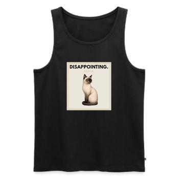 DISAPPOINTING Sarcastic Cat Design - Männer Premium Bio Tank Top - Schwarz - Vorne - Michal (187cm)