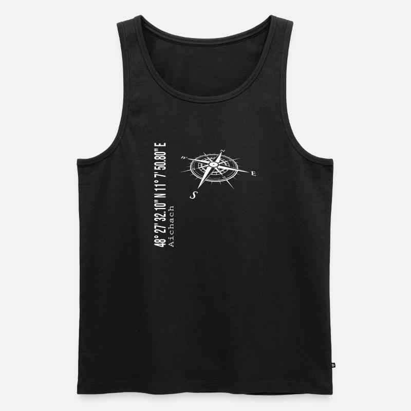 Aichach - Men's Premium Organic Tank Top - black