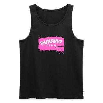 Running Team - Männer Premium Bio Tank Top - Schwarz - Vorne - AI Model Male 178 light (178cm)