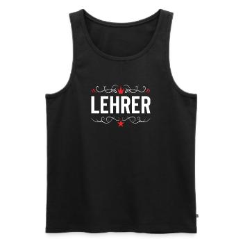 Lehrer Beruf - Männer Premium Bio Tank Top - Schwarz - Vorne - AI Model Male 178 light (178cm)