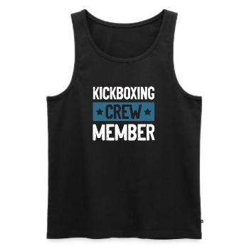 Kickboxing Crew - Men's Premium Organic Tank Top - black - Front - Michal (187cm)
