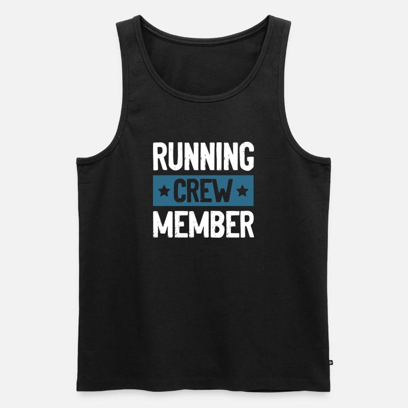 Running Crew - Männer Premium Bio Tank Top - Schwarz