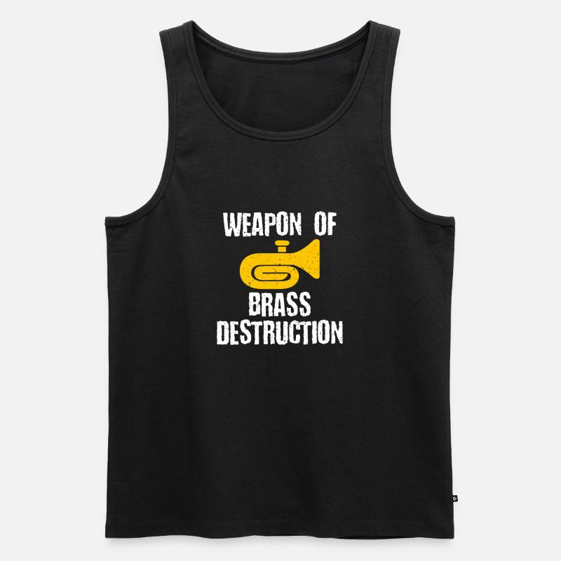 Messingzerstörung: Messingwaffe - Männer Premium Bio Tank Top - Schwarz