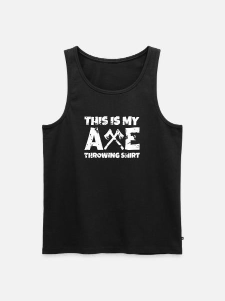 Axe Throwing Pride Tee - Men's Premium Organic Tank Top - black