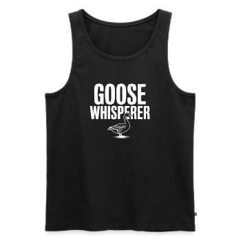 Goose Whisperer - Men's Premium Organic Tank Top - black - Front - AI Model Male 178 light (178cm)