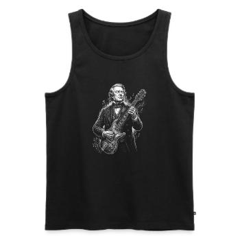 Millard Fillmore jouant de la guitare - Débardeur bio Premium Homme - noir - Devant - Michal (187cm)