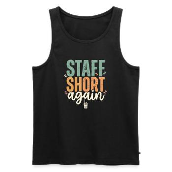Head of the daycare center, head of the preschool - Men's Premium Organic Tank Top - black - Front - Michal (187cm)