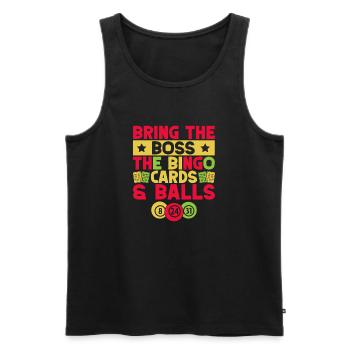 Bingo Game Bring The Chef The Cards Bingo - Männer Premium Bio Tank Top - Schwarz - Vorne - Michal (187cm)