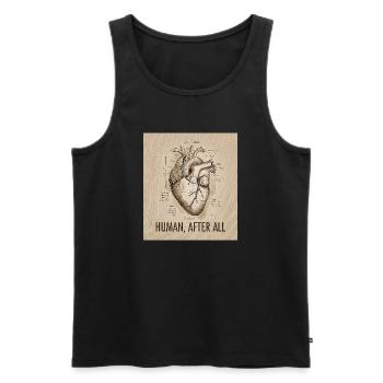 Human After - Männer Premium Bio Tank Top - Schwarz - Vorne - AI Model Male 178 light (178cm)
