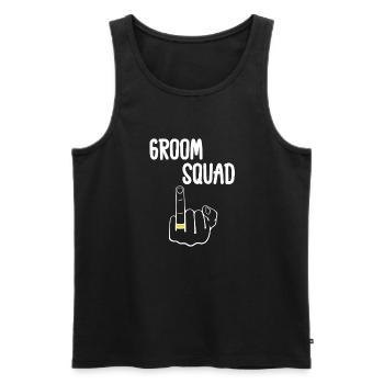 Edgy Groom Squad - Men's Premium Organic Tank Top - black - Front - AI Model Male 178 light (178cm)
