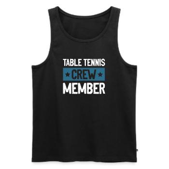 Table Tennis Crew - Männer Premium Bio Tank Top - Schwarz - Vorne - Michal (187cm)