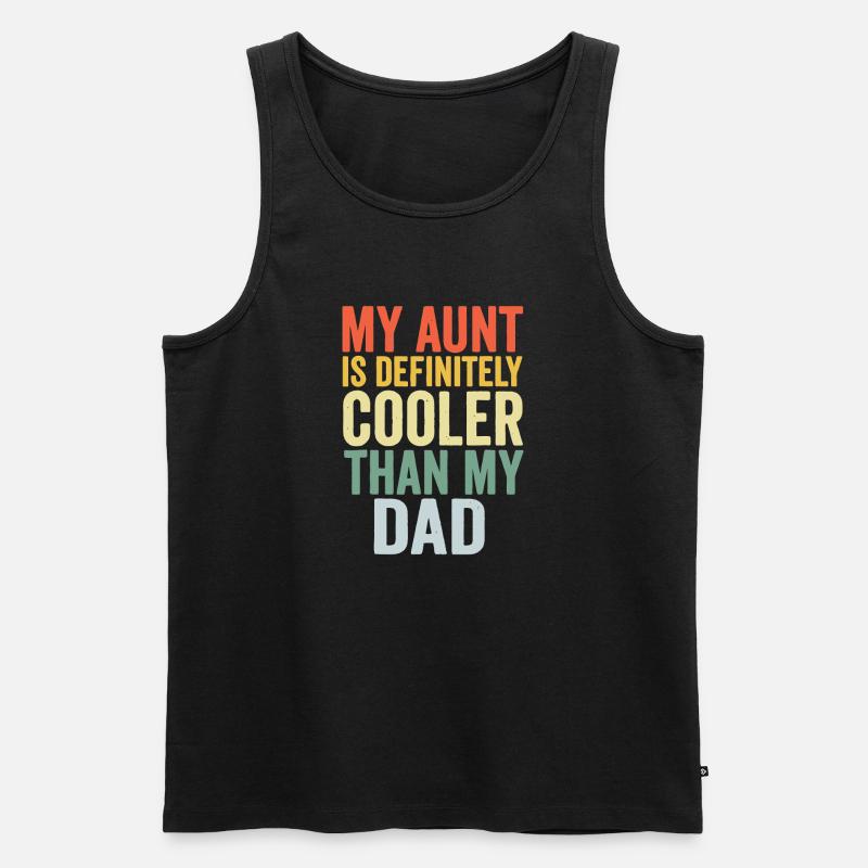 Tante Cooler als Papa Tee - Männer Premium Bio Tank Top - Schwarz