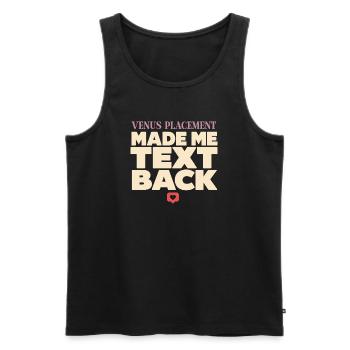 Venus sign Venus astrology - Men's Premium Organic Tank Top - black - Front - AI Model Male 178 light (178cm)