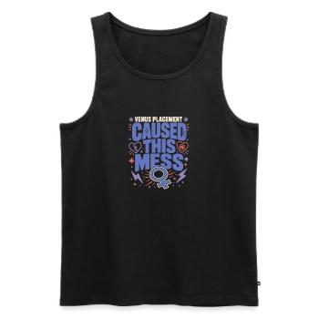Venus sign Venus astrology - Men's Premium Organic Tank Top - black - Front - AI Model Male 178 light (178cm)