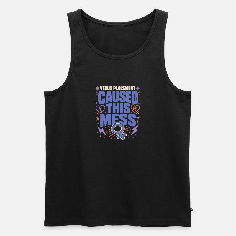 Venus-zeichen Venus-astrologie - Männer Premium Bio Tank Top - Schwarz