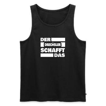 Beruf Drechsler - Männer Premium Bio Tank Top - Schwarz - Vorne - Michal (187cm)