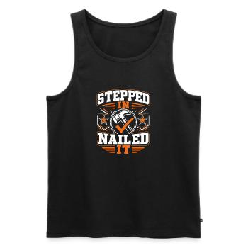 Stiefvater Handwerker Lustiges Geschenk - Männer Premium Bio Tank Top - Schwarz - Vorne - Michal (187cm)