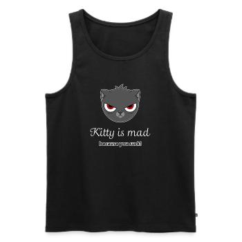 chat offensé - Débardeur bio Premium Homme - noir - Devant - Michal (187cm)