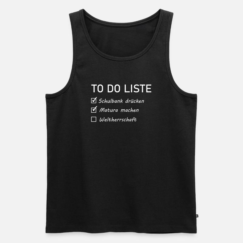 MATURA Spruch  - Männer Premium Bio Tank Top - Schwarz