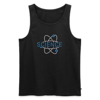 Science Science Statement Nerd Education Saying - Men's Premium Organic Tank Top - black - Front - AI Model Male 178 light (178cm)