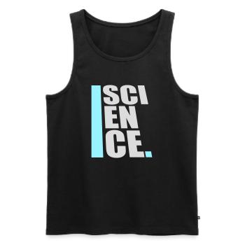 Science Science Statement Nerd Education Saying - Men's Premium Organic Tank Top - black - Front - AI Model Male 178 light (178cm)