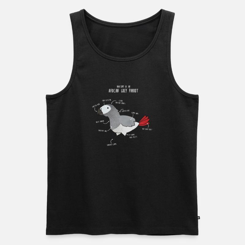 Ball Python Anatomy - Men's Premium Organic Tank Top - black