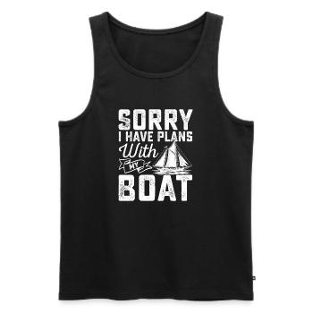 Désolé, j’ai des plans avec mon Boat Sailor Sail Capai - Débardeur bio Premium Homme - noir - Devant - Michal (187cm)