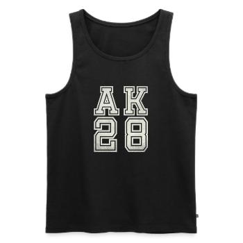 AK28 - Men's Premium Organic Tank Top - black - Front - Michal (187cm)