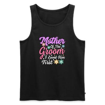 Mother of the groom: First Love - Men's Premium Organic Tank Top - black - Front - Michal (187cm)