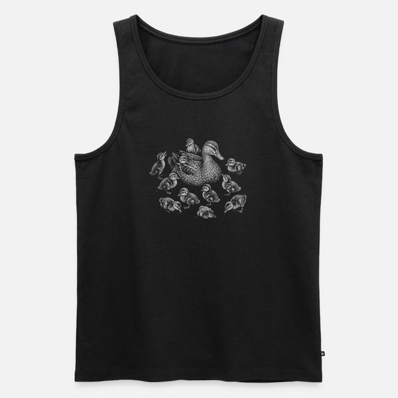 Entenmutter - Männer Premium Bio Tank Top - Schwarz